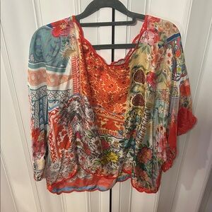 Johnny Was 100% Silk Top